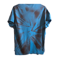“AceYourGame” Crown Tee — Blue Shirt, Black Logo, Red Fade (Stencil Design) - AYGOfficialStore